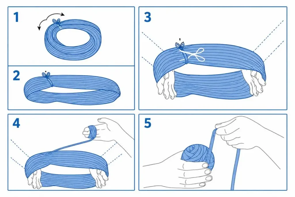 Gehäkelte Clutch – Schritt-für-Schritt-Anleitung für einen gehäkelten Ring und die Vorbereitung des Garns