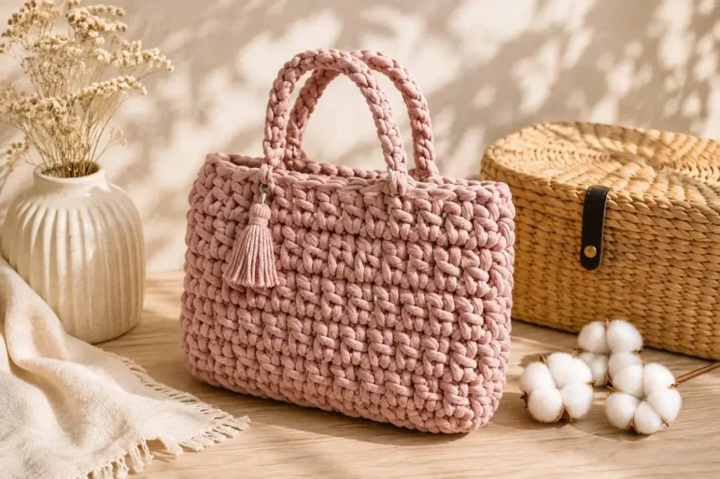 Tasche häkeln – kostenlose Anleitung mit Jumbo Kordel