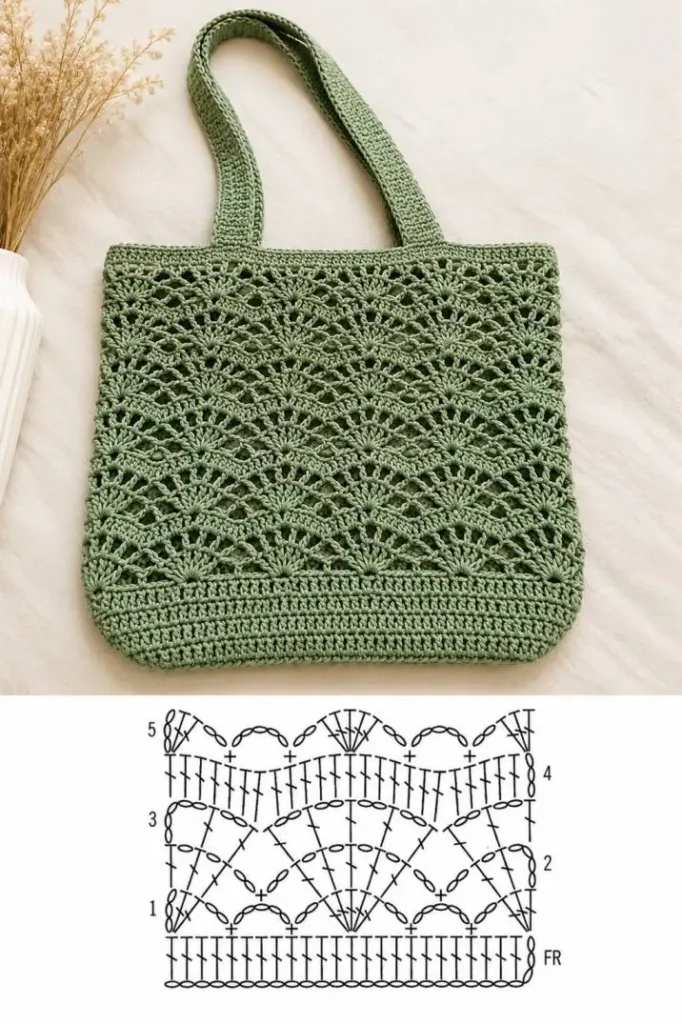 Beuteltasche häkeln – schlichte Beuteltasche in modernem Design