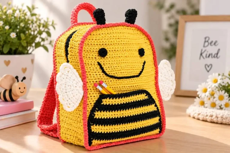 Häkelrucksack Biene