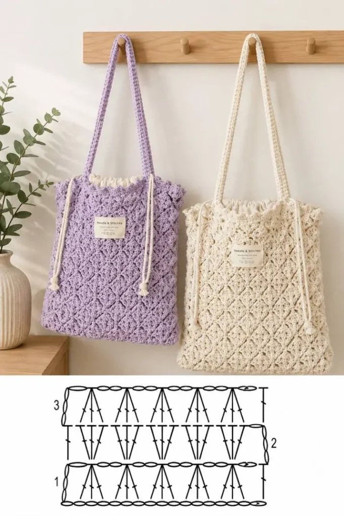 Häkeltaschen verkaufen – minimalistische Häkeltasche in natürlichen Farbtönen