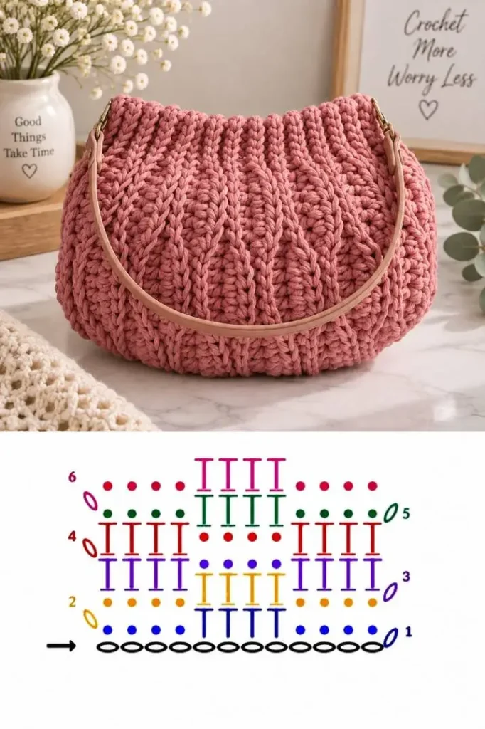 Häkeltaschen DIY – kreativ gestaltete Häkeltasche mit dekorativen Details