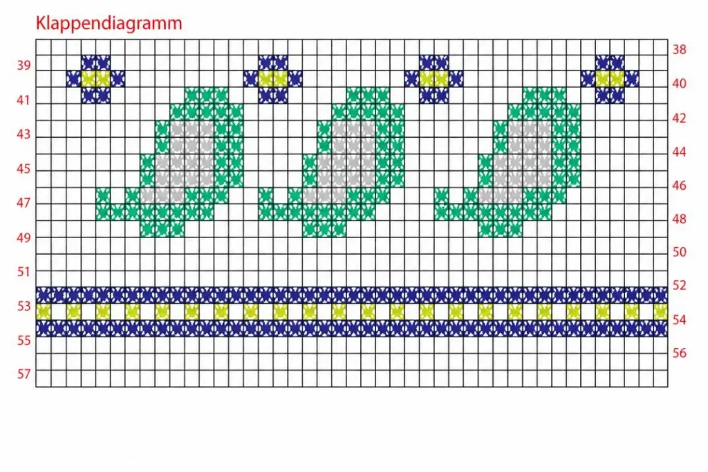 Paisley Häkeltasche häkeln – Stickdiagramm für die Klappe